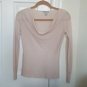 H&M Fitted Long Sleeve Cowl Neck Top